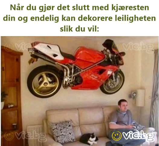 Når du gjør det slutt med kjæresten din og endelig kan dekorere leiligheten slik du vil: