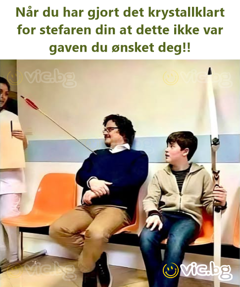 Når du har gjort det krystallklart for stefaren din at dette ikke var gaven du ønsket deg!!
