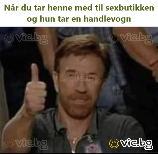 Når du tar henne med til sexbutikken og hun tar en handlevogn