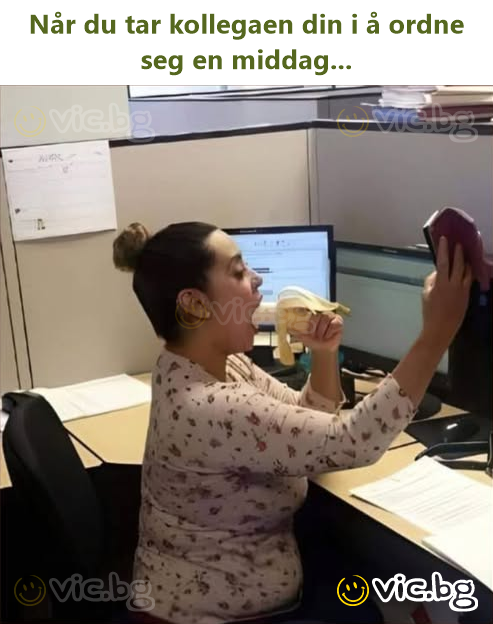 Når du tar kollegaen din i å ordne seg en middag...