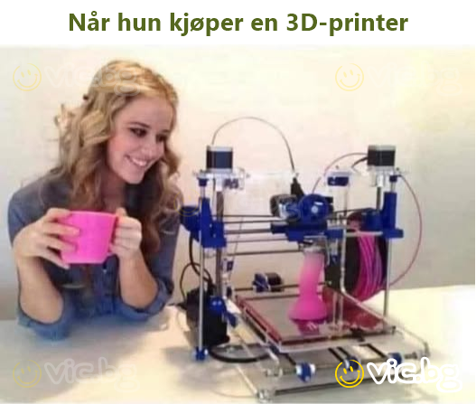 Når hun kjøper en 3D-printer