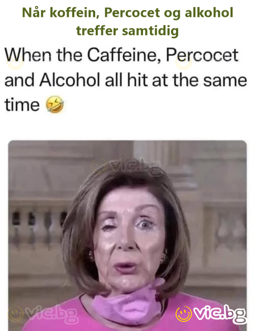 Når koffein, Percocet og alkohol treffer samtidig
