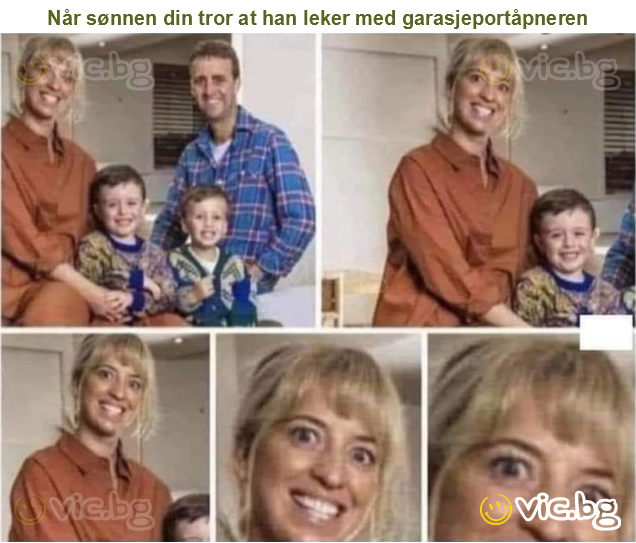 Når sønnen din tror at han leker med garasjeportåpneren