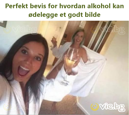 Perfekt bevis for hvordan alkohol kan ødelegge et godt bilde