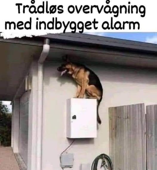 Trådløs overvågning med indbygget alarm