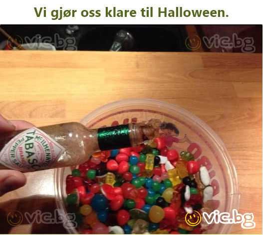 Vi gjør oss klare til Halloween.